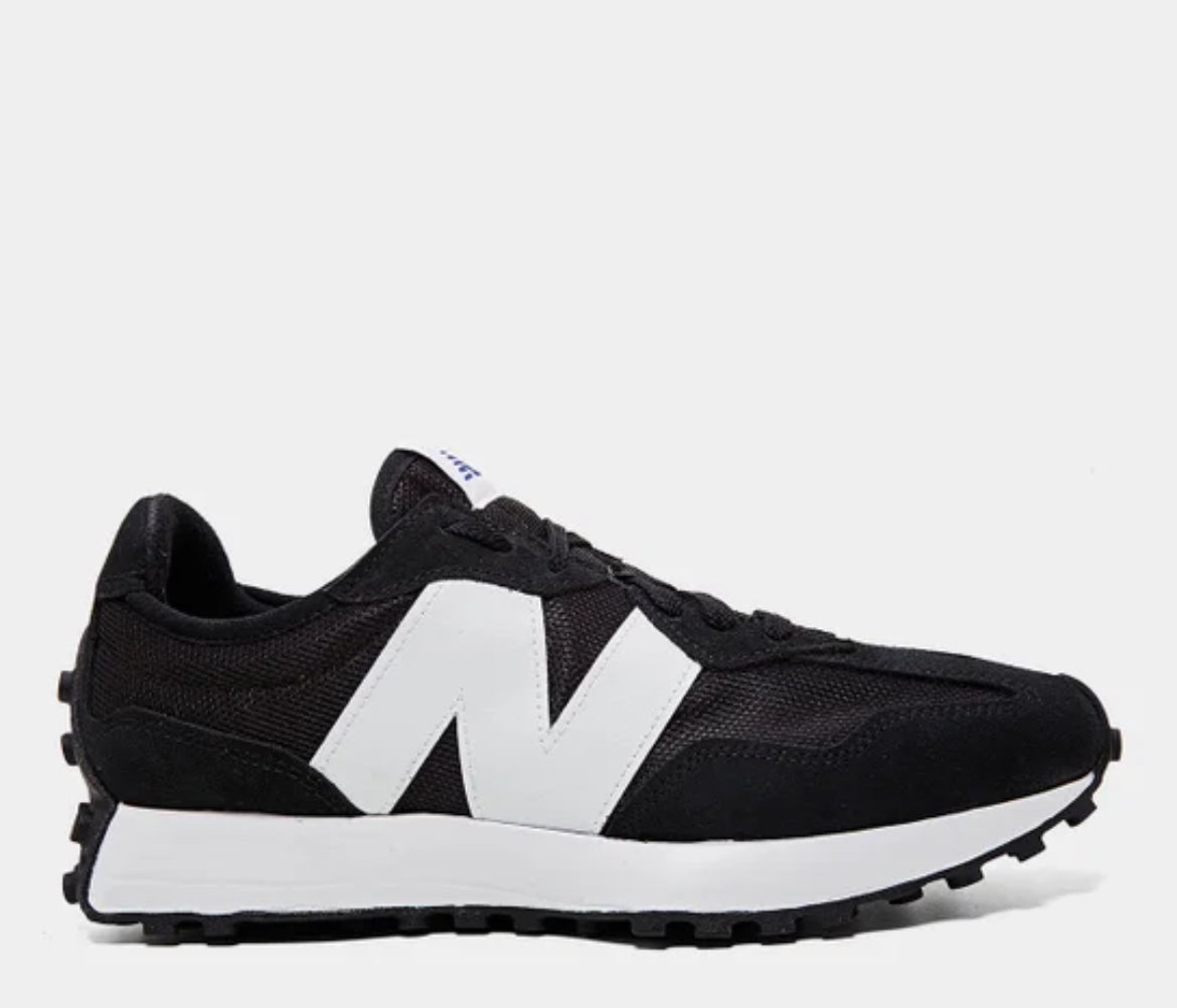 New Balance 327 Black & White Sneakers