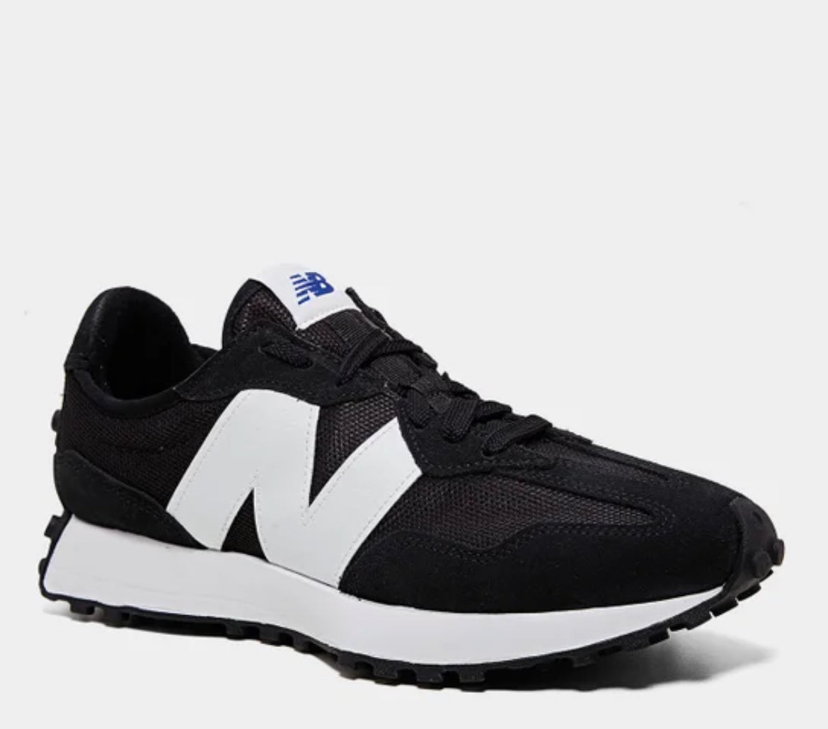New Balance 327 Black & White Sneakers